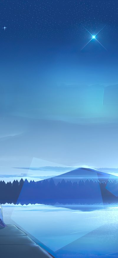 Fond d'écran iPhone Lsat Night Scenery Anime Girl 4k