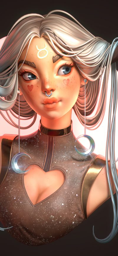 Fond d'écran Zodiac Anime Girl 4k sur iPhone