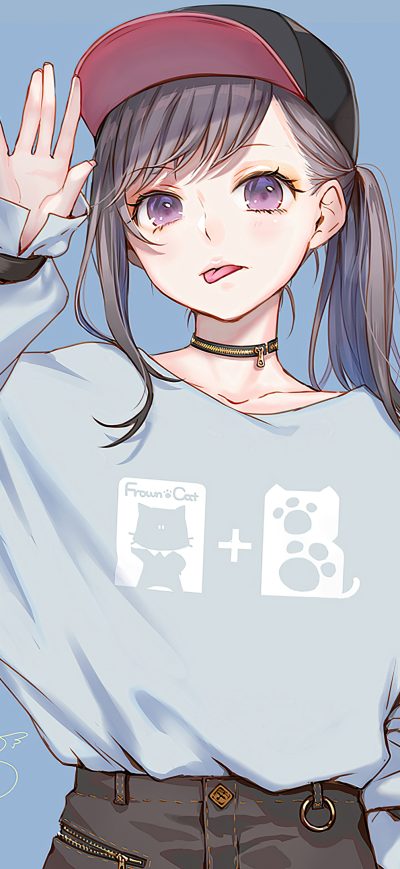 Fond d'écran iPhone Anime Girl Sweater Hoods 4k