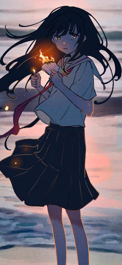 Fond d'écran iPhone Mele Anime Girl 4k