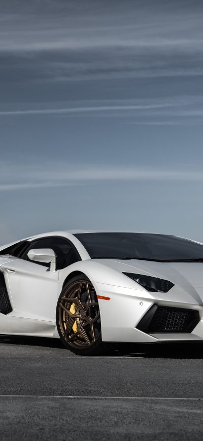 Fond d'écran Lamborghini Aventador 5k sur iPhone