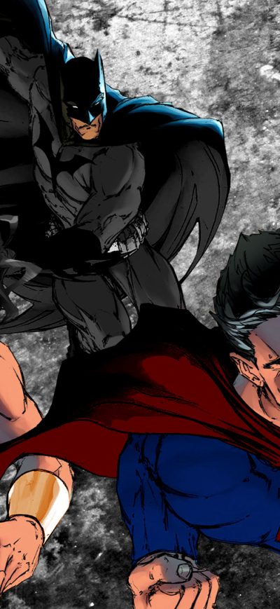Fond d'écran iPhone Batman Superman Wonder Woman Dc Comic Art