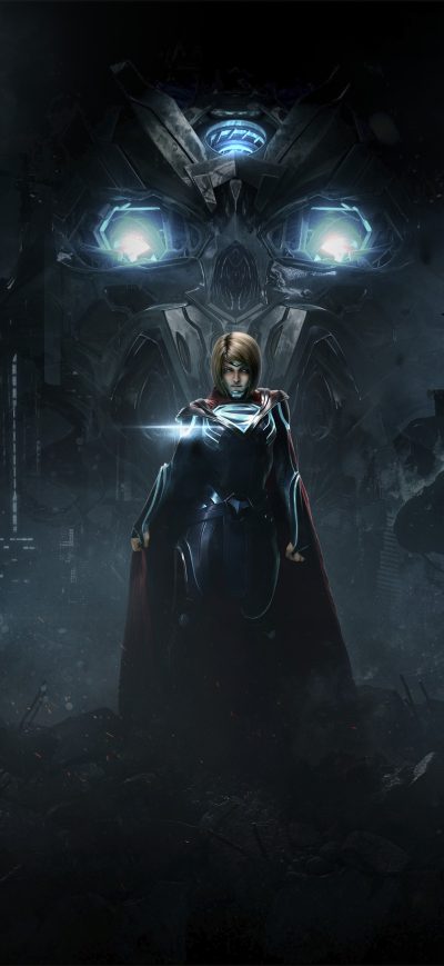 Fond d'écran iPhone Injustice 2 Superman Supergirl Batman Combine 4k