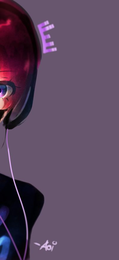 Fond d'écran EDM Anime Girl sur iPhone