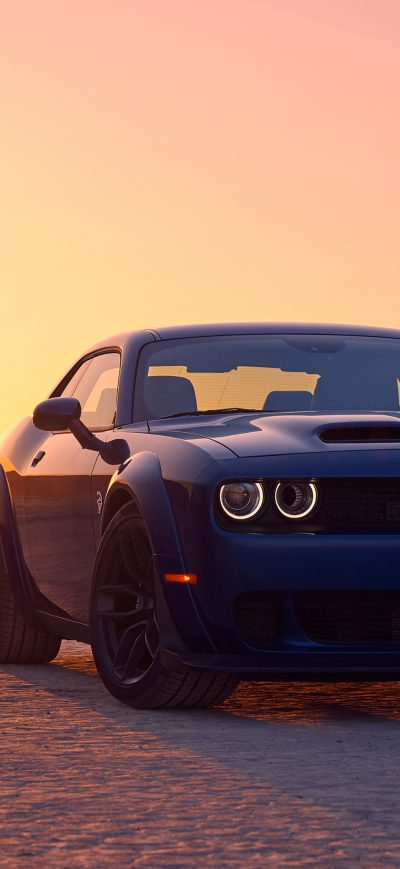 Fond d'écran iPhone Dodge Challenger SRT Hellcat Widebody 2018 Car