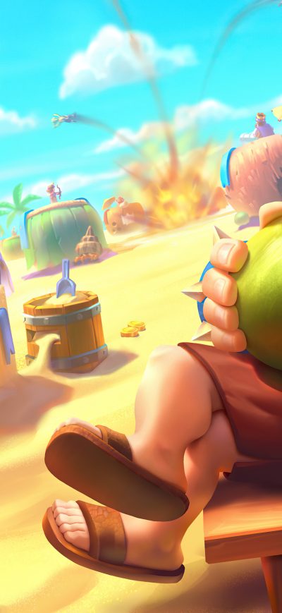 Fond d'écran iPhone Barbarian King Clash Royale 4k