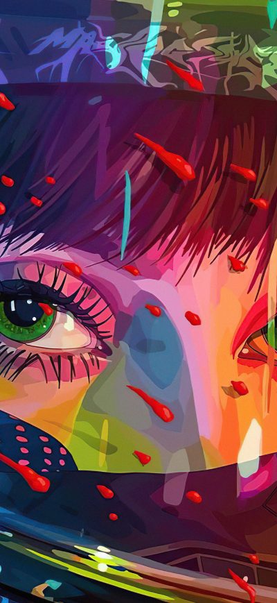 Fond d'écran iPhone Cyber Girl Ocean Eyes 4k