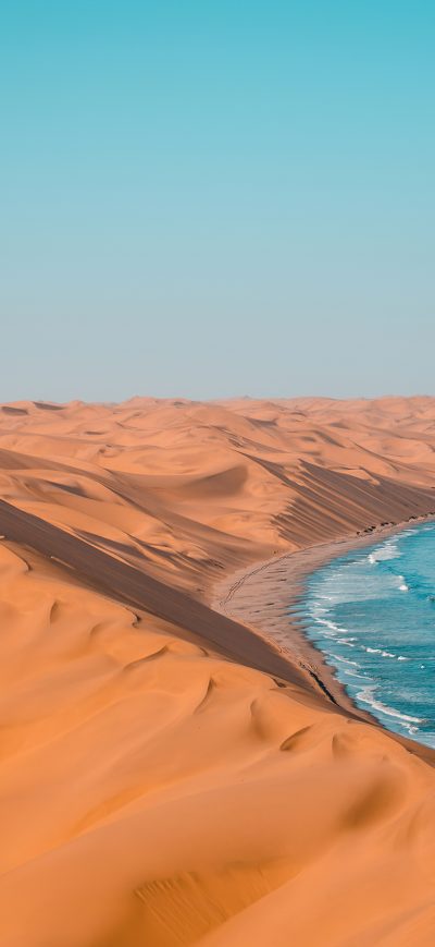 Fond d'écran iPhone Desert Sea Sand 4k