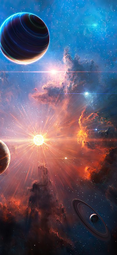 Fond d'écran iPhone Neblua Space Planet Art 4k