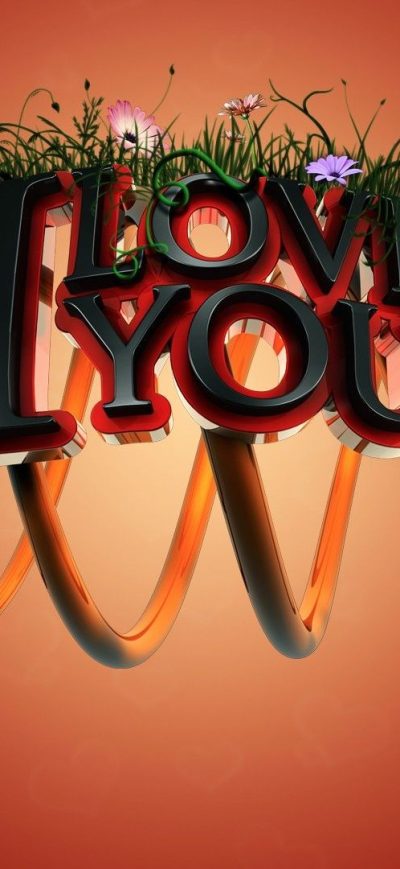 Fond d'écran iPhone I Love You Typo