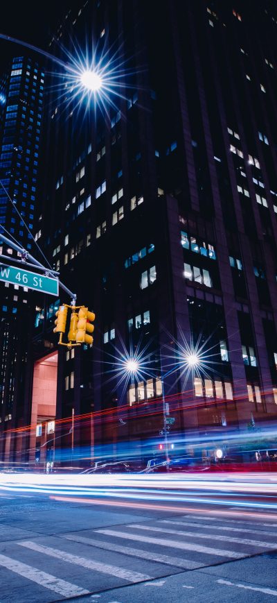 Fond d'écran iPhone New York City Street Long Exposure