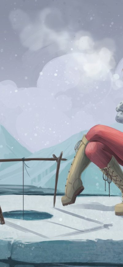 Fond d'écran iPhone Girl In Cold Weather Fantasy Artwork