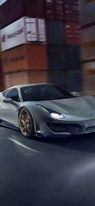 Fond d'écran iPhone Novitec Ferrari 488 Pista 2019 Front