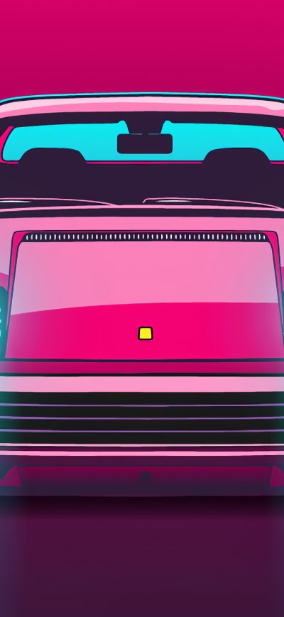 Fond d'écran iPhone Retro Ferrari Minimal Art 4k