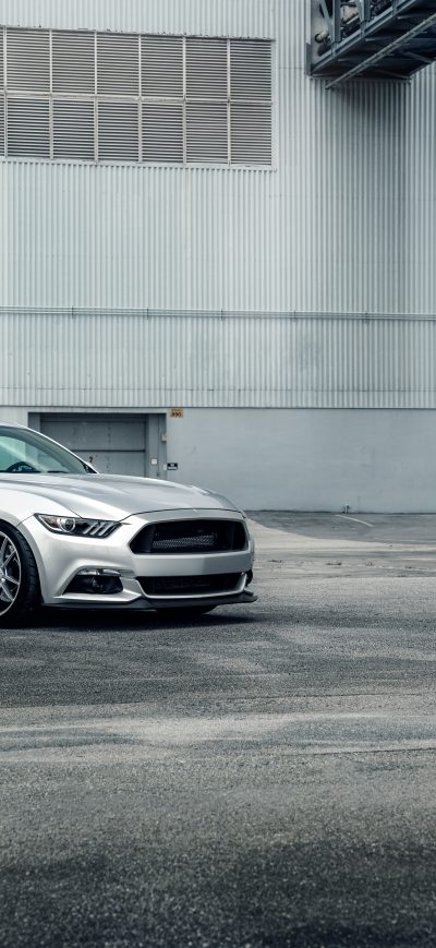 Fond d'écran iPhone Velgen Silver Mustang Twin Turbo 8k