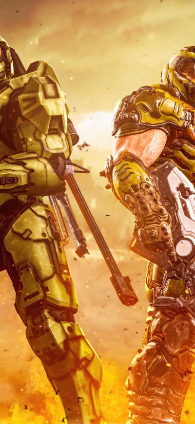 Fond d'écran iPhone Green Men Halo Infinite 8k