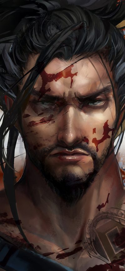 Fond d'écran iPhone Hanzo Overwatch Art 4k