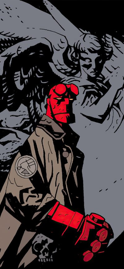 Fond d'écran iPhone Hellboy Comic Art 4k