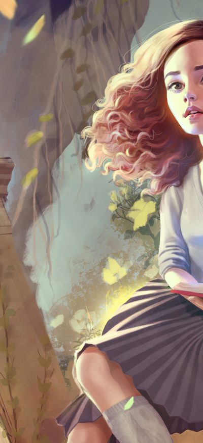 Fond d'écran iPhone Hermione Sitting Fanart 4k