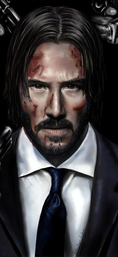 Fond d'écran John Wick Art sur iPhone