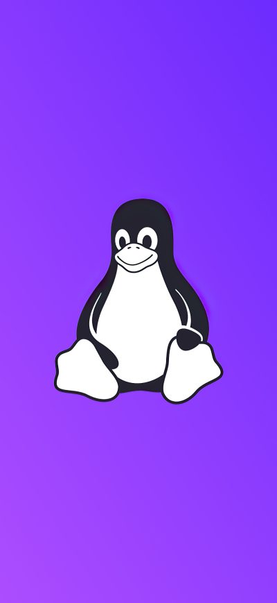 Fond d'écran iPhone Linux Tux Minimal 4k