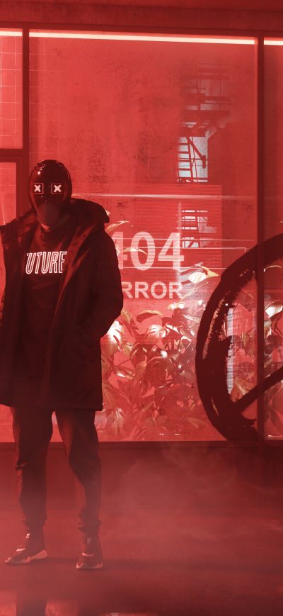 Fond d'écran iPhone Red Mask Boy 4k