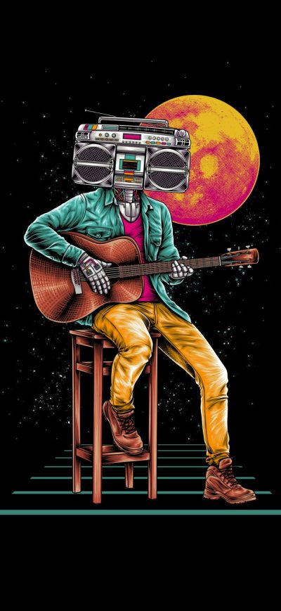Fond d'écran iPhone Musician Digital Art 4k