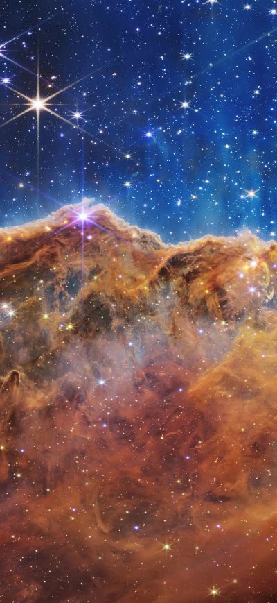 Fond d'écran iPhone James Webb Cosmic Cliffs 8k