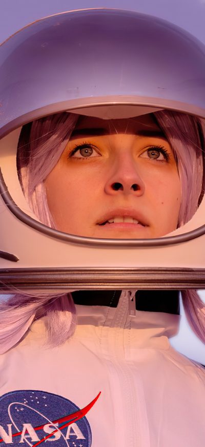 Fond d'écran iPhone Nasa Girl Helmet Cosplay 5k
