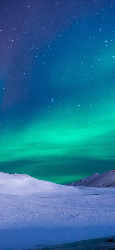 Fond d'écran iPhone Aurora Borealis Snow Fields