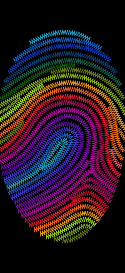 Fond d'écran iPhone Thumbprint Oled Dark 4k