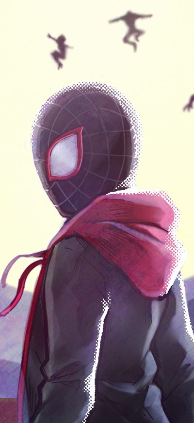Fond d'écran iPhone Spiderman Behind Little Heroes