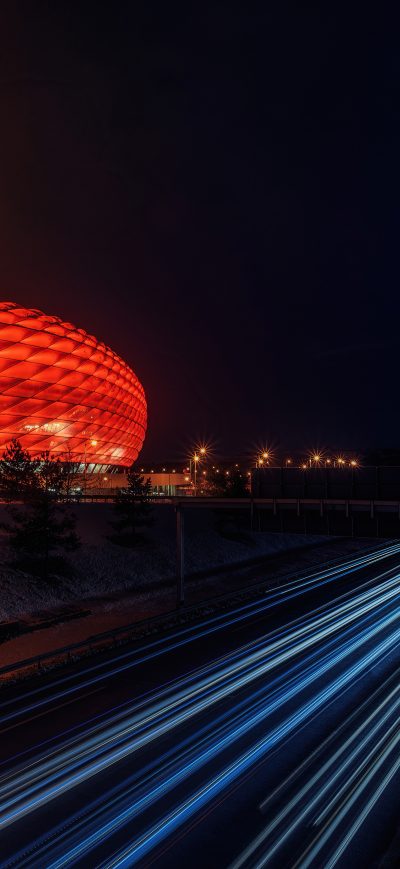 Fond d'écran iPhone Munich Football Stadium At Night