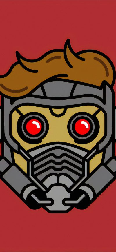 Fond d'écran iPhone Star Lord Mask Minimal
