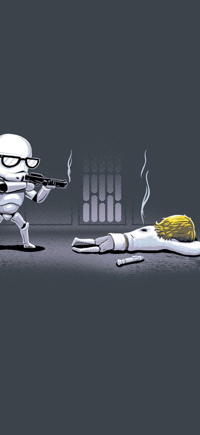 Fond d'écran iPhone Star Wars Stormtrooper Minimal 4k
