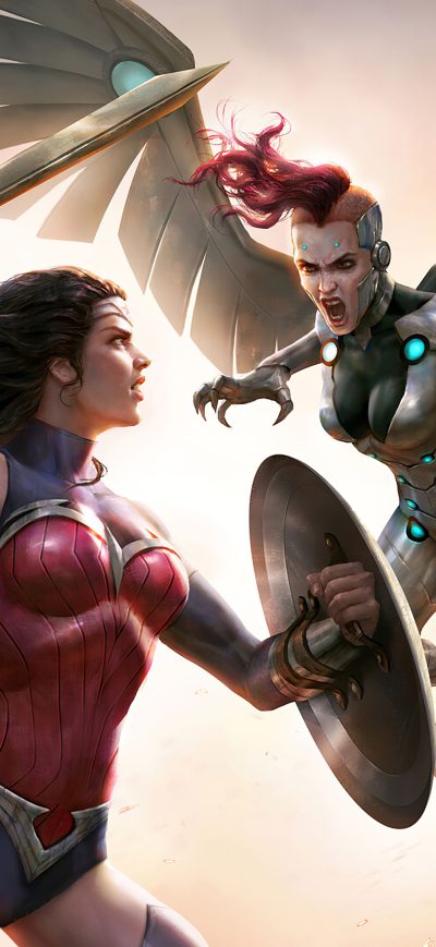 Fond d'écran iPhone Wonder Woman Vs Silver Swan Wonder Woman Bloodlines 2020 4k