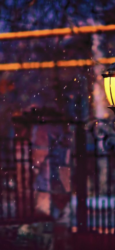 Fond d'écran iPhone Street Light Fence 4k