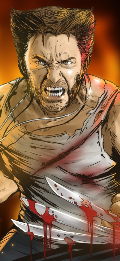 Fond d'écran iPhone Wolverine 4k Fan Art