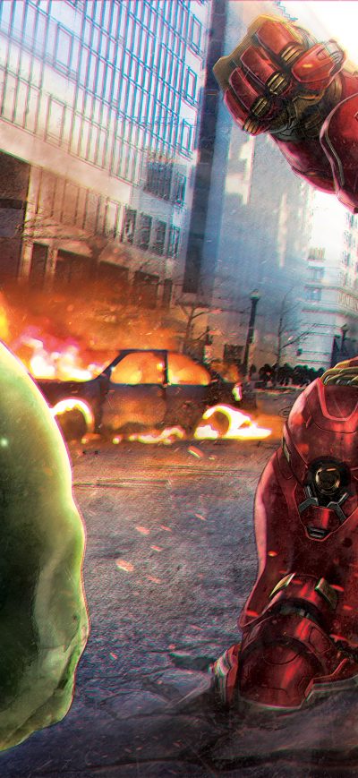 Fond d'écran iPhone Marvel Hulkbuster 5k