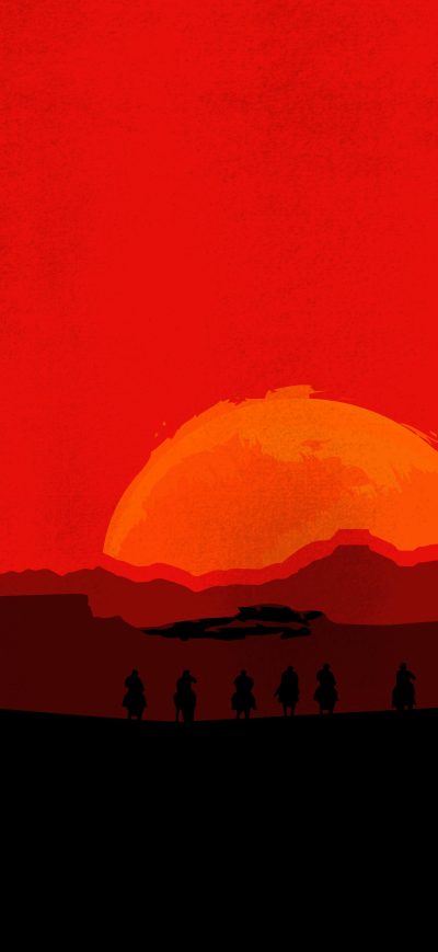 Fond d'écran iPhone Red Dead Redemption 2 Key Art 8k