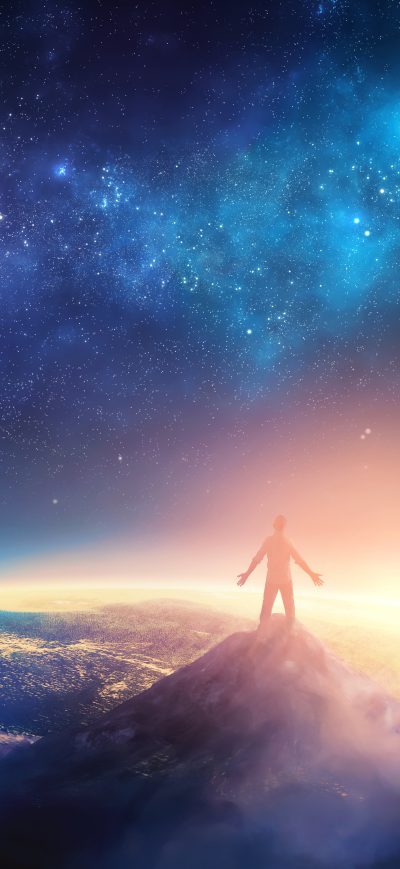 Fond d'écran iPhone Dream Comes True Standing On Top Of Mountain Artistic Scenery Landscape 4k
