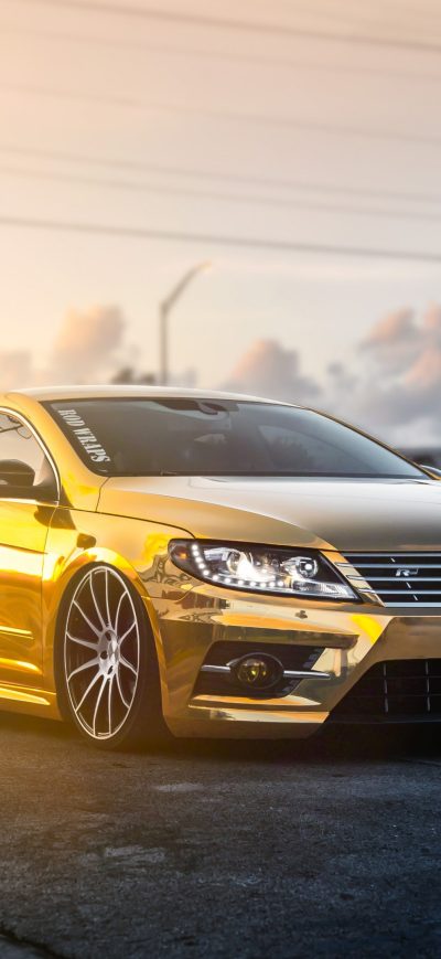 Fond d'écran iPhone Golden Volkswagen Pasat