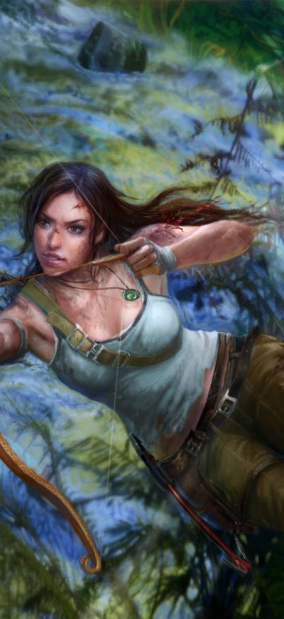 Fond d'écran Tomb Raider 5k Arts sur iPhone