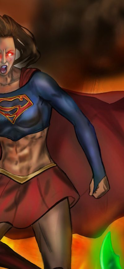 Fond d'écran iPhone Supergirl Vs Batwoman