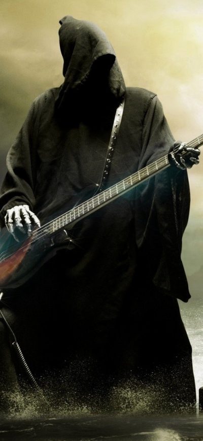 Fond d'écran iPhone Grim Reaper Playing Guitar