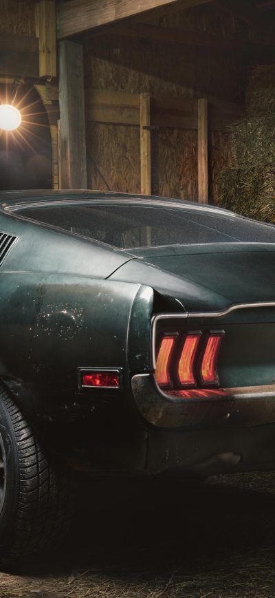 Fond d'écran iPhone 1968 Mustang GT Fastback 8k Rear