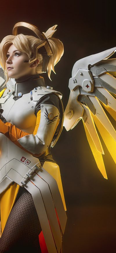 Fond d'écran iPhone Mercy Overwatch Cosplay