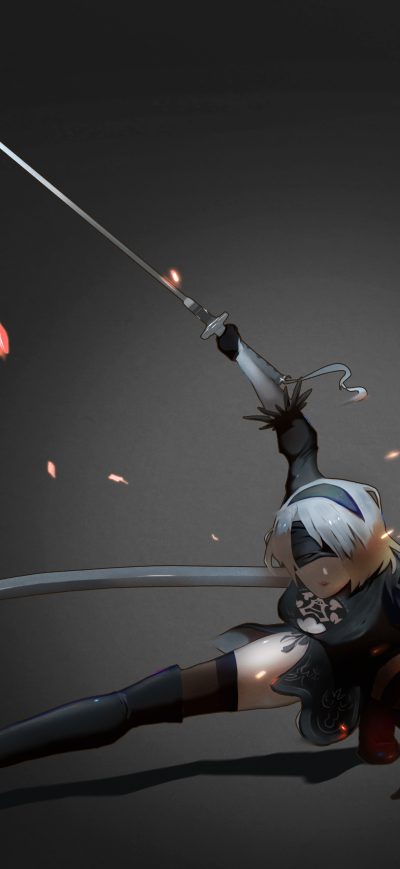 Fond d'écran iPhone 2B Nier Automata Katana 5k