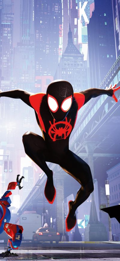 Fond d'écran iPhone Spiderman Into The Spiderverse 15k