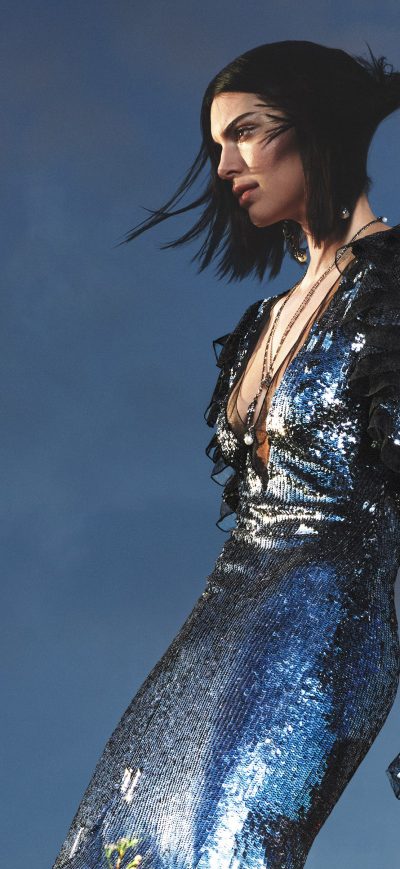 Fond d'écran Kendall Jenner Vogue US April 2018 sur iPhone